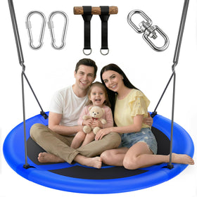 ANAGOO saucer tree swing with 43-inch seat for backyard family fun
