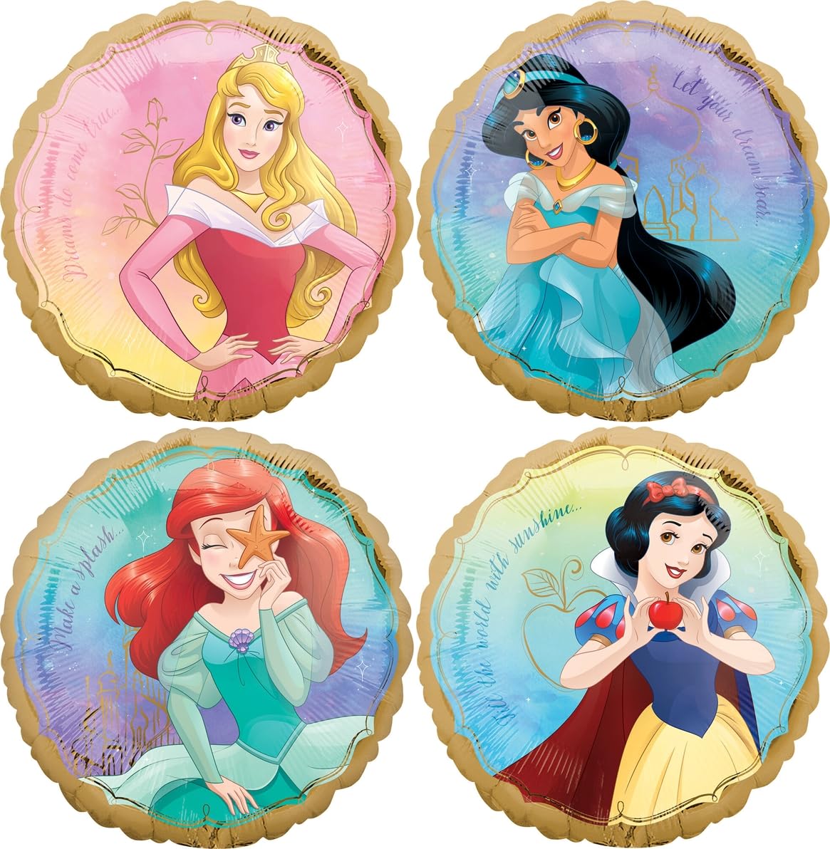 Anagram Ariel 18-inch foil balloon adds color to the princess-themed party table