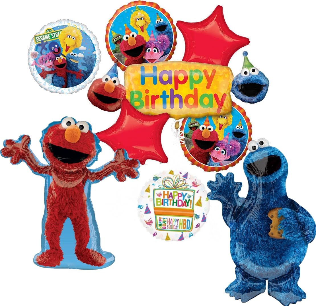 Anagram banner featuring Elmo and Cookie Monster, ideal for a bold birthday entrance.