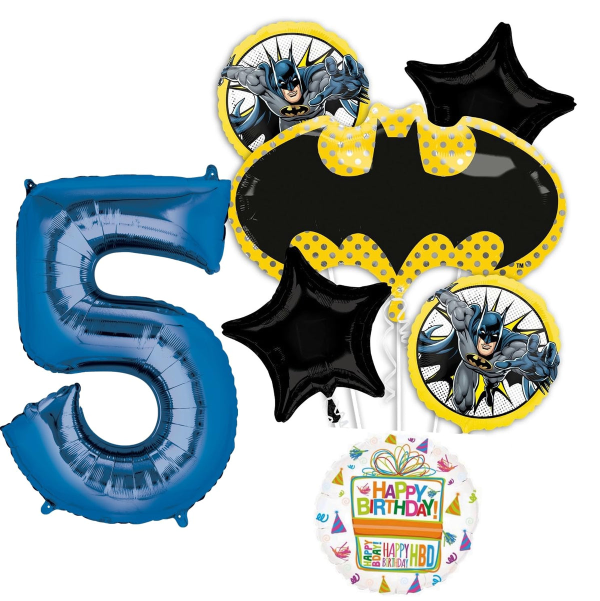 Anagram Batman 30-inch emblem balloon for dramatic party centerpiece.