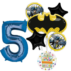 Anagram Batman 30-inch emblem balloon for dramatic party centerpiece.