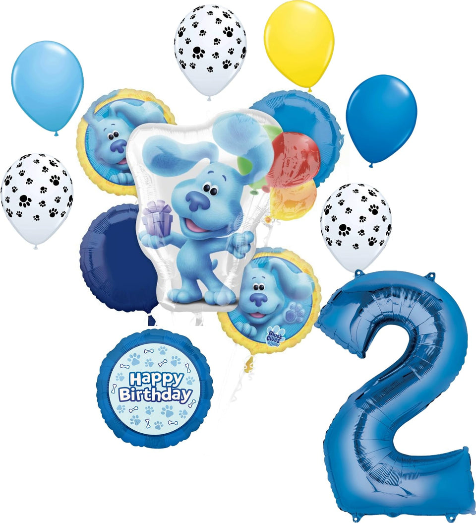 Anagram blue 25-inch shape balloon for vibrant birthday decor.