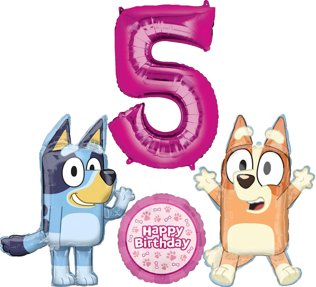 Anagram Bluey foil balloon 32-inch for a festive birthday celebration.