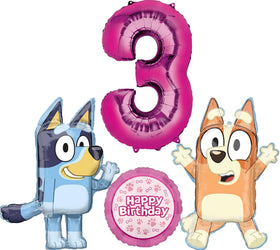 Anagram Bluey 32 inch foil balloon adds bold birthday centerpiece.