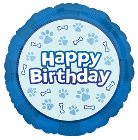 Anagram Bluey paw print and bone 18-inch foil balloon for playful design