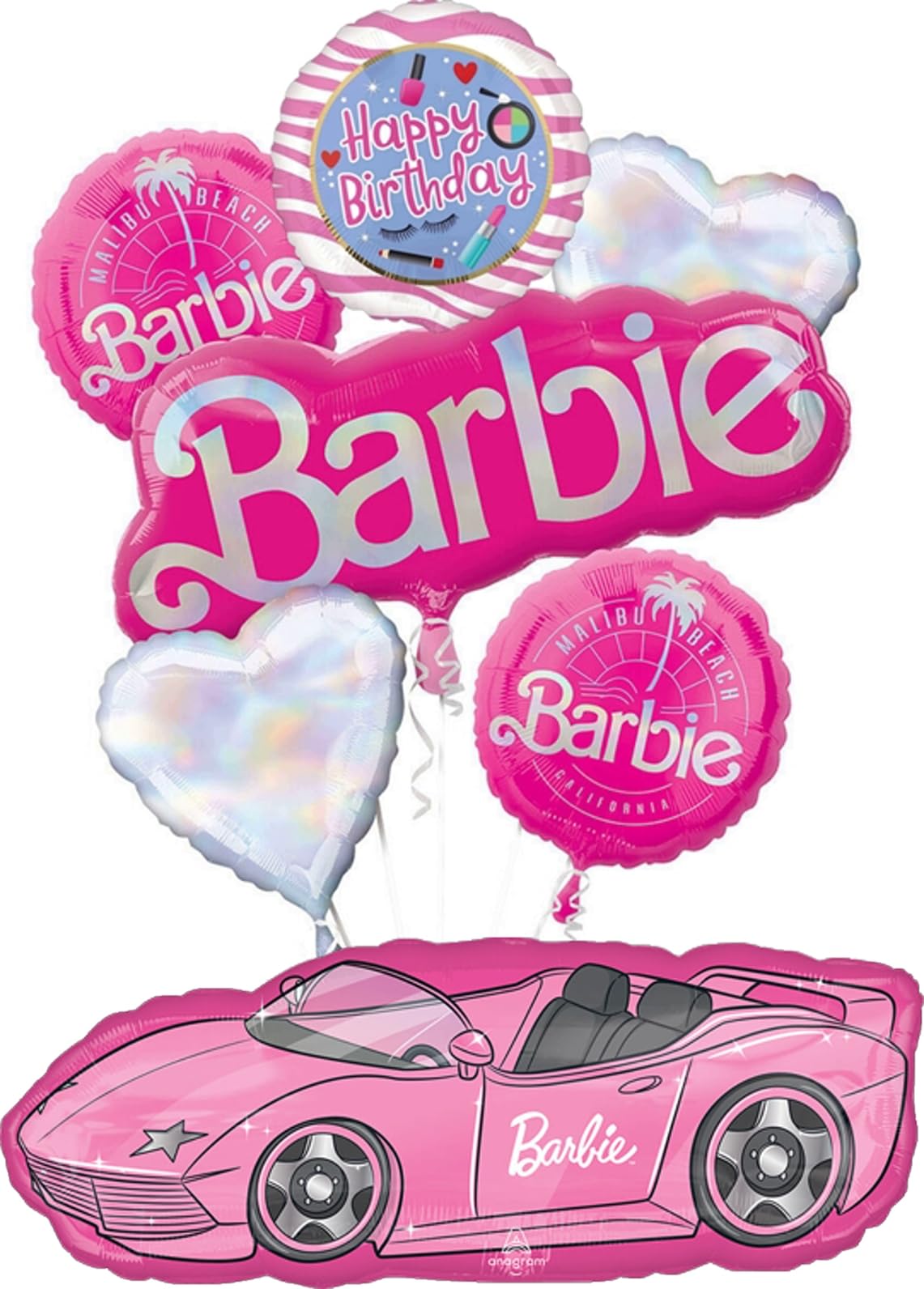 Anagram California Dreaming Malibu Roadster foil balloon ready for a festive photo backdrop