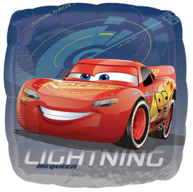 Anagram Cars 17-inch square foil balloons add playful accents to decor.