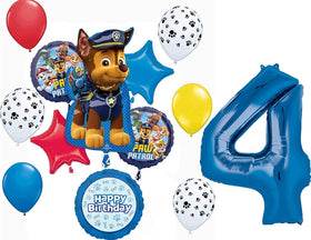 Anagram Chase 31 inch foil balloon centerpiece for birthday decor.