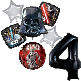 Anagram Darth Vader 25-inch foil balloon, eye-catching centerpiece for Star Wars birthday parties.