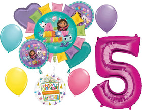Anagram Gabby 34-inch pink number 5 foil balloon adds bold birthday flair