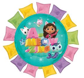 Anagram Gabby Cats 27in foil balloon for playful party display