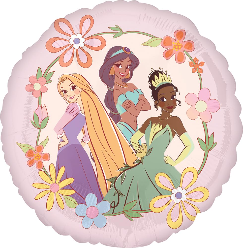 Anagram Group Rapunzel-Tiana-Jasmine 18-inch foil balloon adds teamwork charm