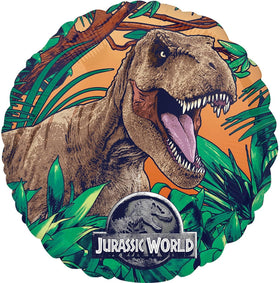Anagram Jurassic Round 18-inch foil balloon for versatile decor