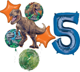 Anagram Jurassic T-Rex 31-inch foil balloon centerpiece for a dinosaur party