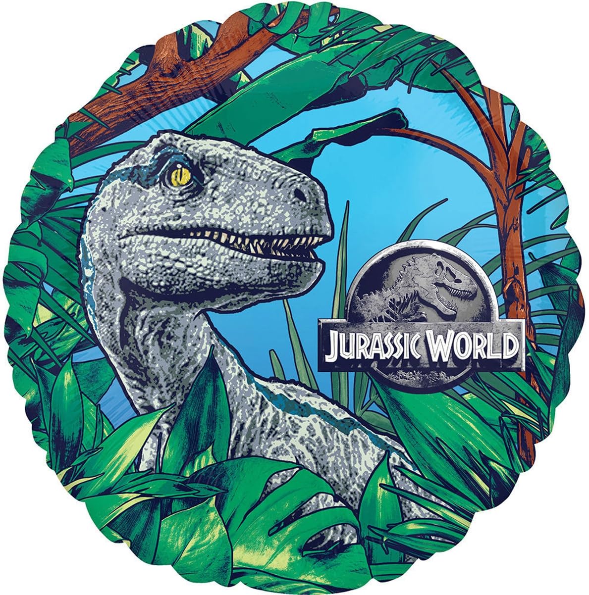 Anagram Jurassic World 34-inch blue 5 foil balloon marks the milestone