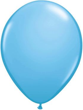 Anagram latex 11-inch blue balloon complements primary color scheme.
