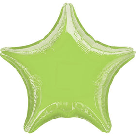 Anagram lime green star 19-inch foil balloon, bright accent for lively party décor