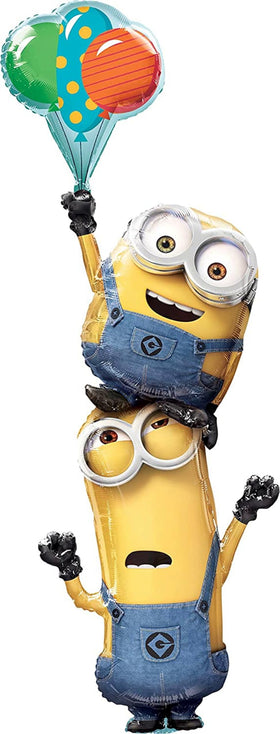 Anagram Minions 25-inch SuperShape balloon adds playful focal point.