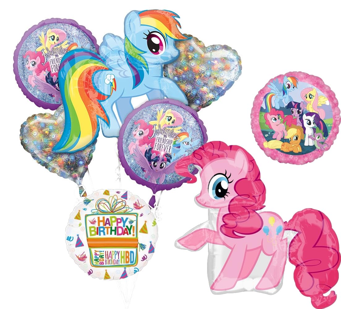 Anagram Rainbow Dash 28in foil balloon for vibrant birthday decor and photo-worthy moments.