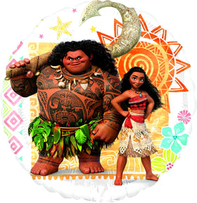 Anagram Moana 18 inch summer scene floral foil balloon brightens reception