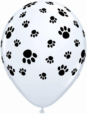 Anagram Paw Pups on Patrol 17-inch paw print and dog bone foil balloon playful charm
