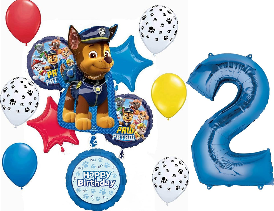 Anagram Paw Pups on Patrol 31-inch Chase foil balloon centerpiece for birthday decor