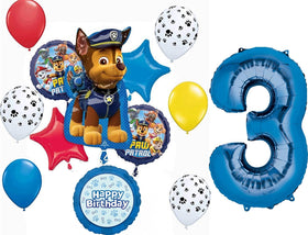 Anagram Paw Pups on Patrol 31-inch Chase foil balloon centerpiece for birthday celebrations