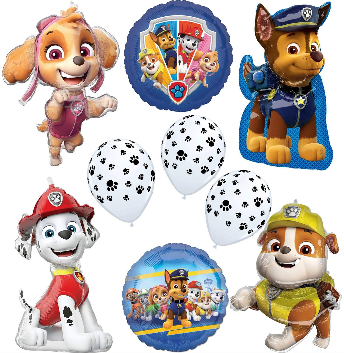 Anagram Paw Pups 36-inch Skye foil balloon enhances party décor