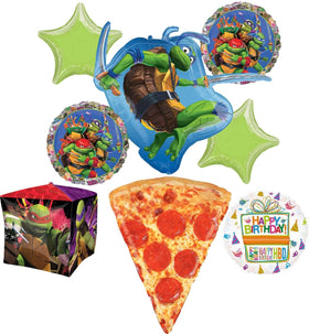 Anagram TMNT pizza foil balloon 34-inch centerpiece for birthday celebrations