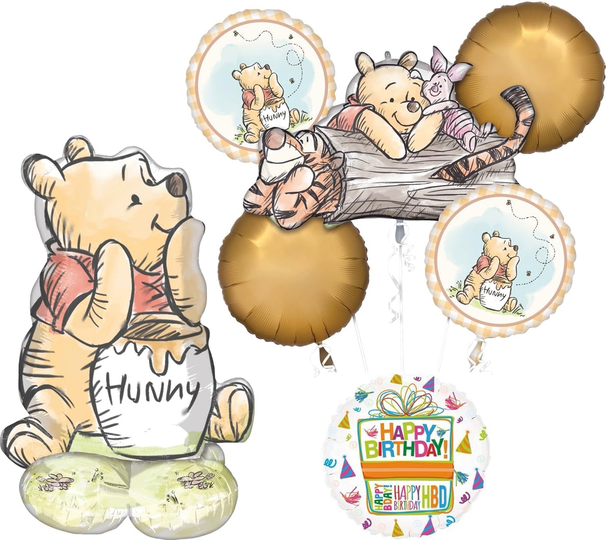 Anagram Pooh AirLoonz 36-inch foil balloon for dramatic party photos.