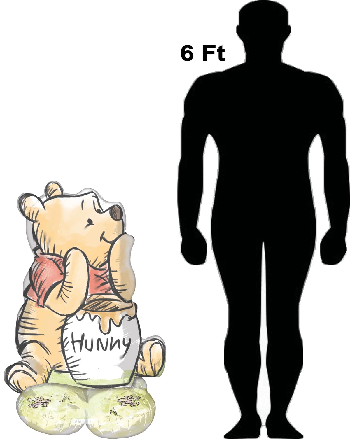 Anagram Pooh honey jug 17-inch foil balloon set of two brightens celebrations.