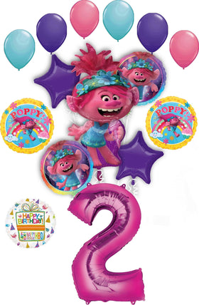 Anagram Poppy World Tour 37-inch foil balloon for festive on-theme decor