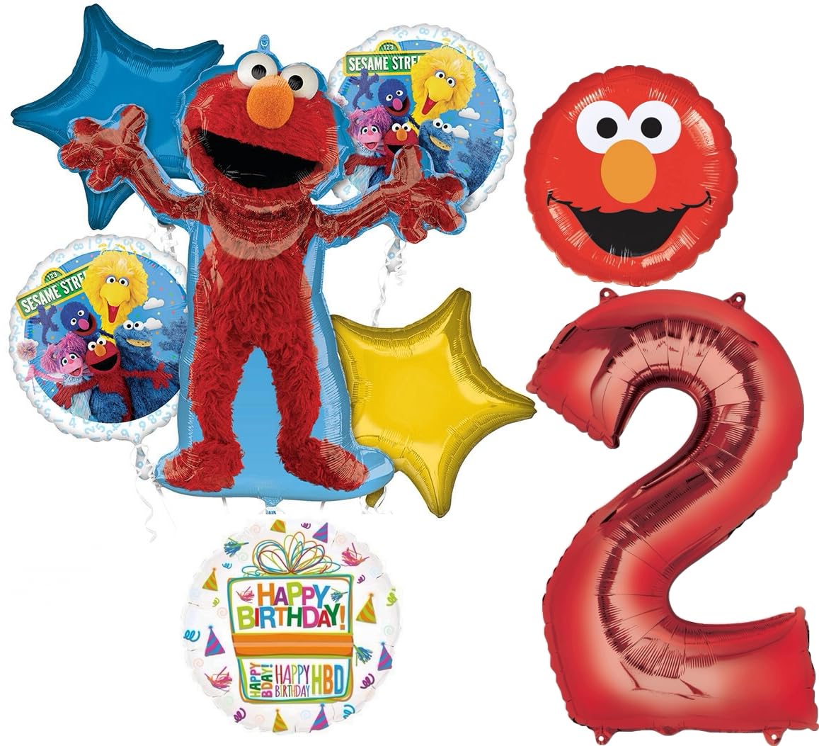 Anagram Sesame Street Elmo 32-inch balloon centerpiece for festive birthday decor