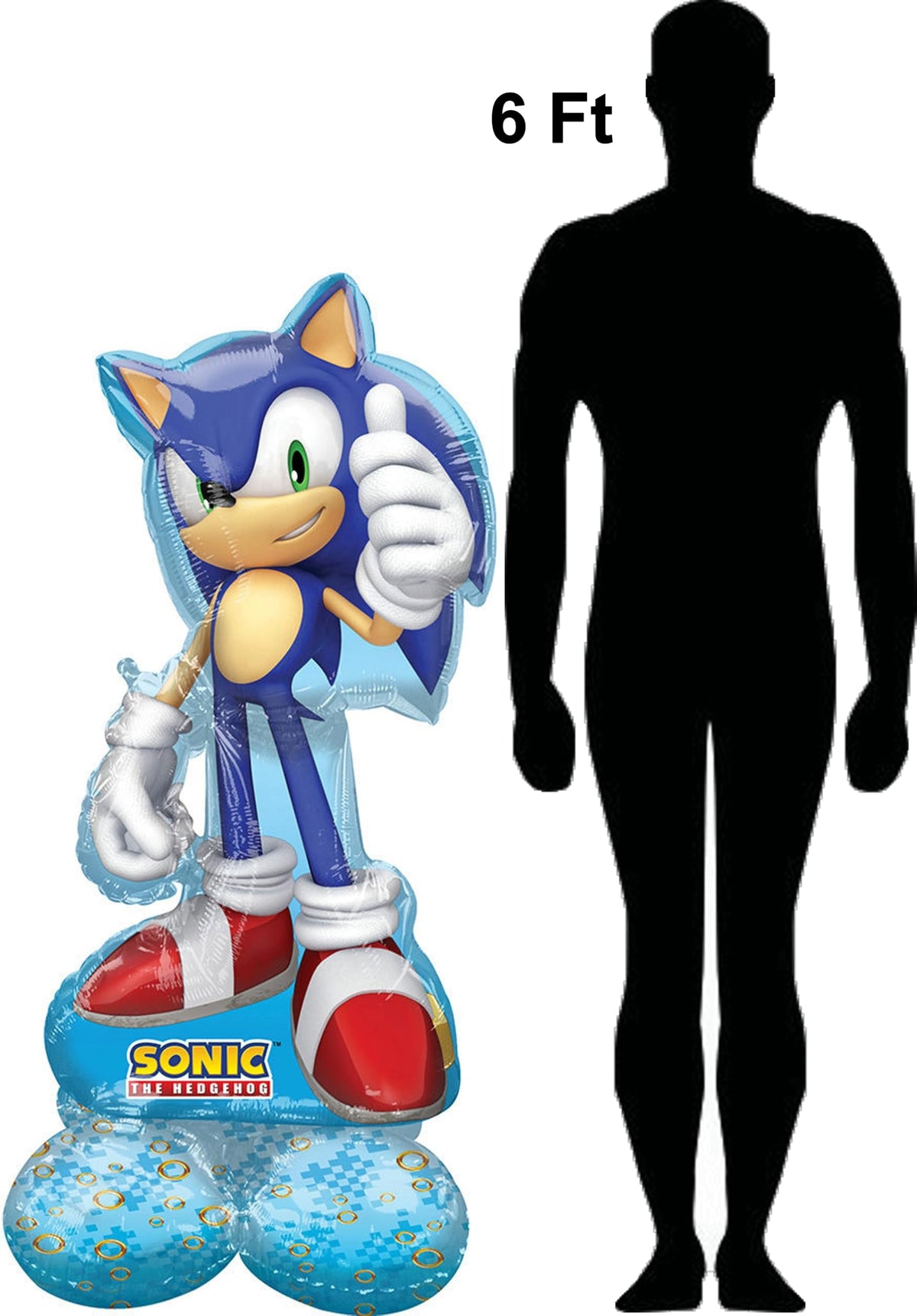 Anagram Sonic Airloonz 18-inch Happy Birthday Gamers balloon enhances celebration visuals