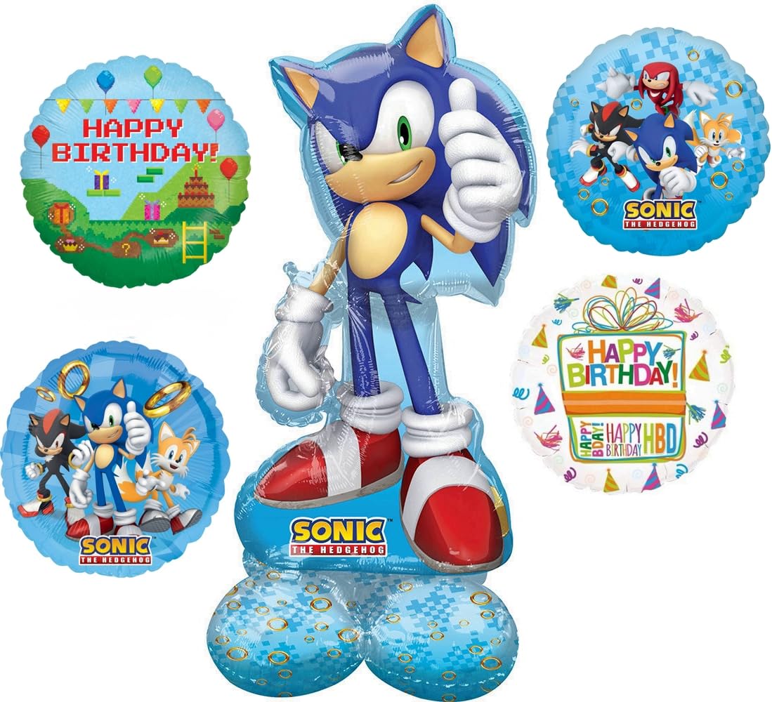 Anagram Sonic Airloonz 53-inch balloon creates dramatic party centerpiece and photo moments