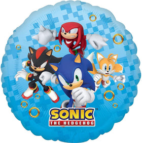 Anagram Sonic 17-inch round foil balloons add playful accents