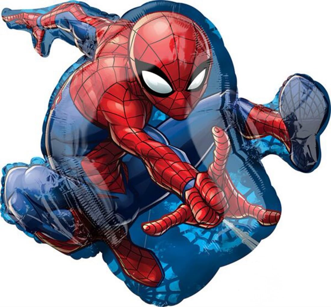 Anagram Spiderman and Friends 17-inch round foil balloons add vibrant color to celebrations.