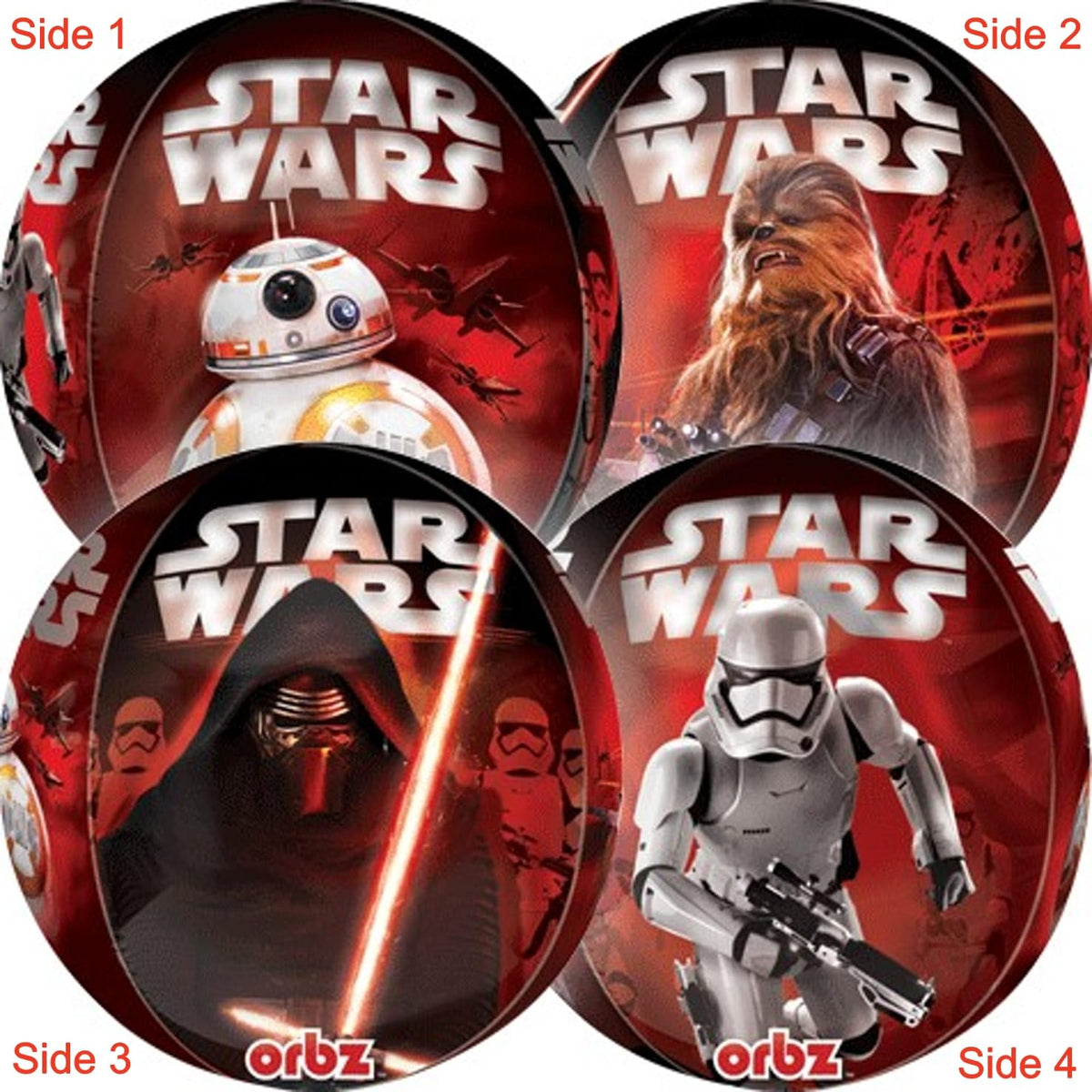Anagram Star Wars 17-inch square foil balloon, decorative accent for themed celebrations.