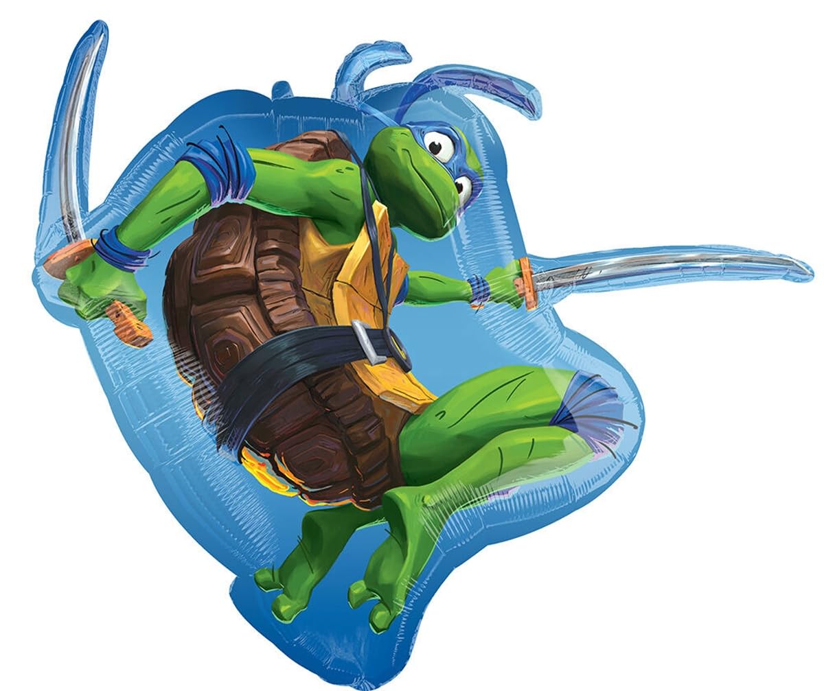Anagram TMNT Leonardo foil balloon 32 inches, hero-themed décor for party photos