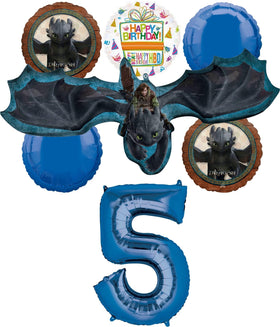 Anagram Toothless dragon 44-inch foil balloon, ideal centerpiece for birthdays.