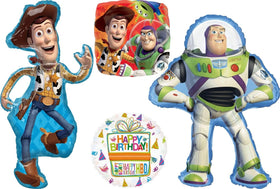 Anagram Woody 44-inch full-body foil balloon for a dramatic birthday display.