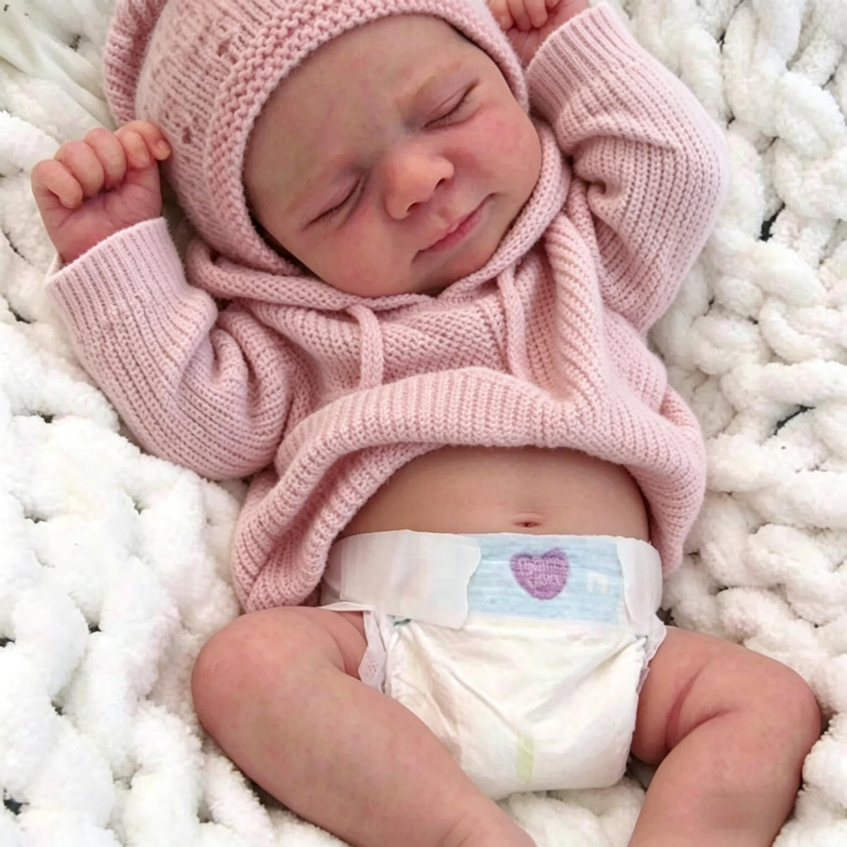 Anano full silicone baby doll 18in face offers lifelike facial details for display and cuddle