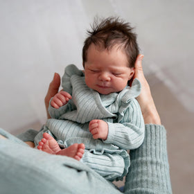 Anano Reborn 18-inch doll face with rosy cheeks for gentle, nurturing play.