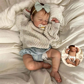 Anano silicone baby doll 20-inch full body for lifelike cuddling and posing.