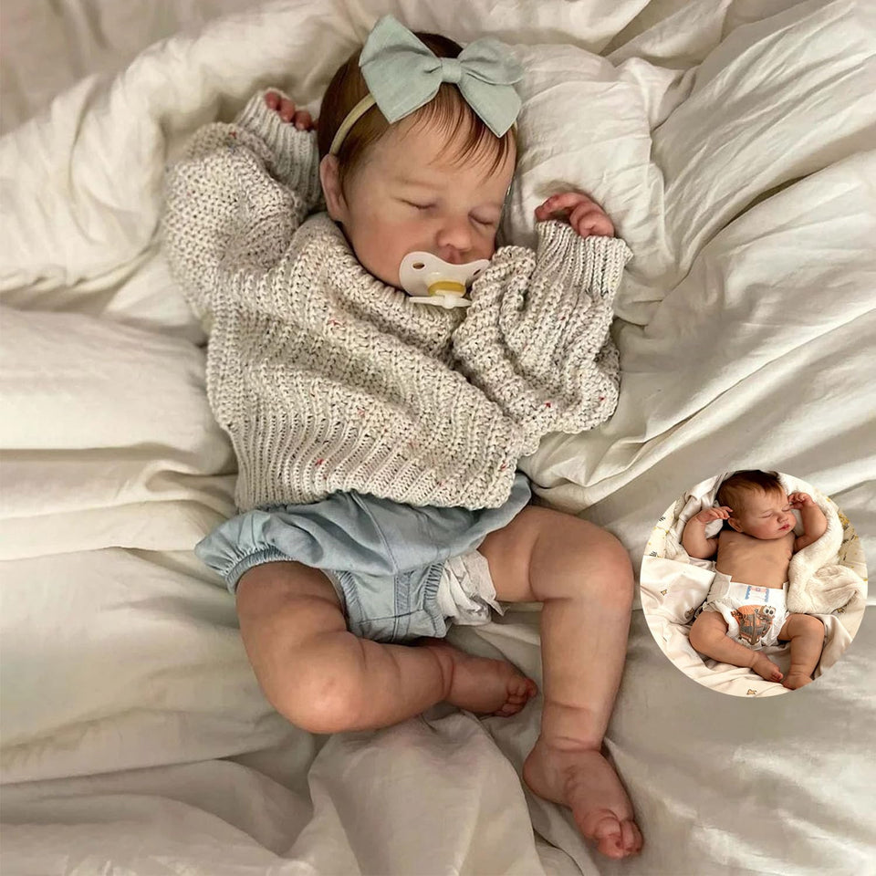 Anano silicone baby doll 20-inch full body for lifelike cuddling and posing.