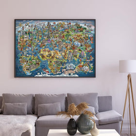 Anatolian World Map 3000-piece completed puzzle showing intricate continents with crisp details