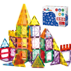 Anbalulu Magnetic Tiles 63pcs set for creative building and STEM exploration.