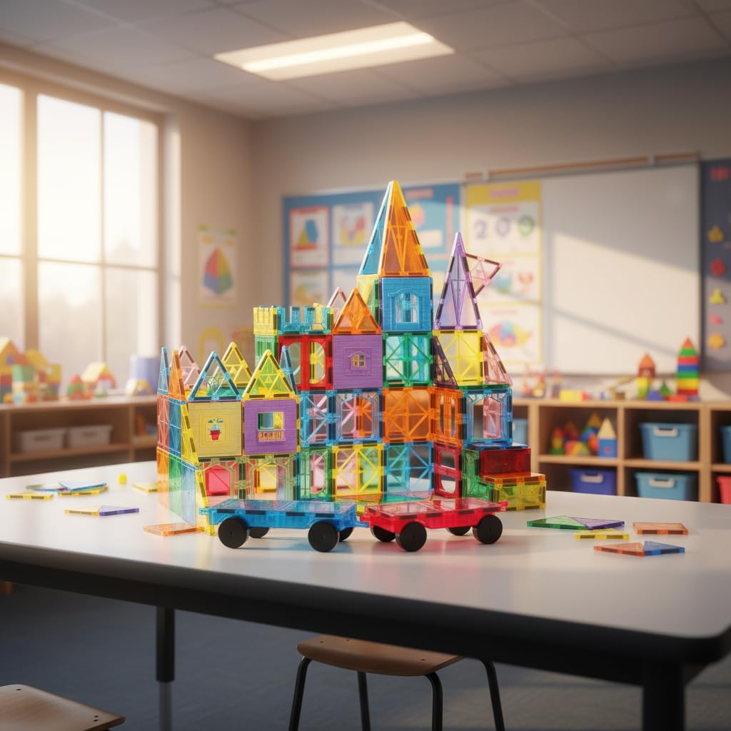 Anbalulu ABS plastic tiles offer durable, safe building with reliable magnets.
