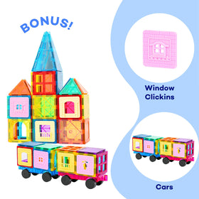 Anbalulu magnetic tiles round-edged safety design supports worry-free toddler play.