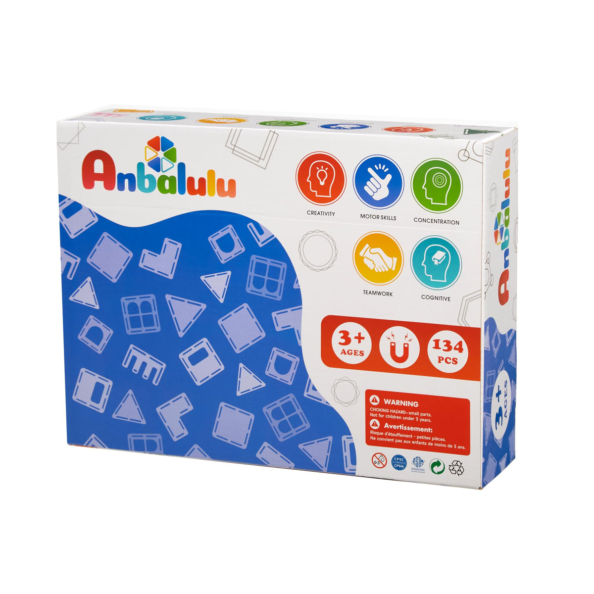 Anbalulu rolling cars with strong magnets for smooth collaborative building